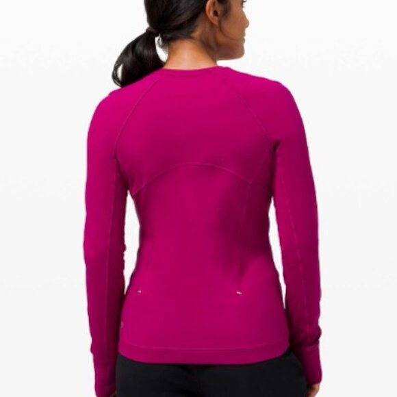 Lululemon Runderful Stretchy Long Sleeve - Deep Fuschia - SZ 2 - Picture 5 of 14